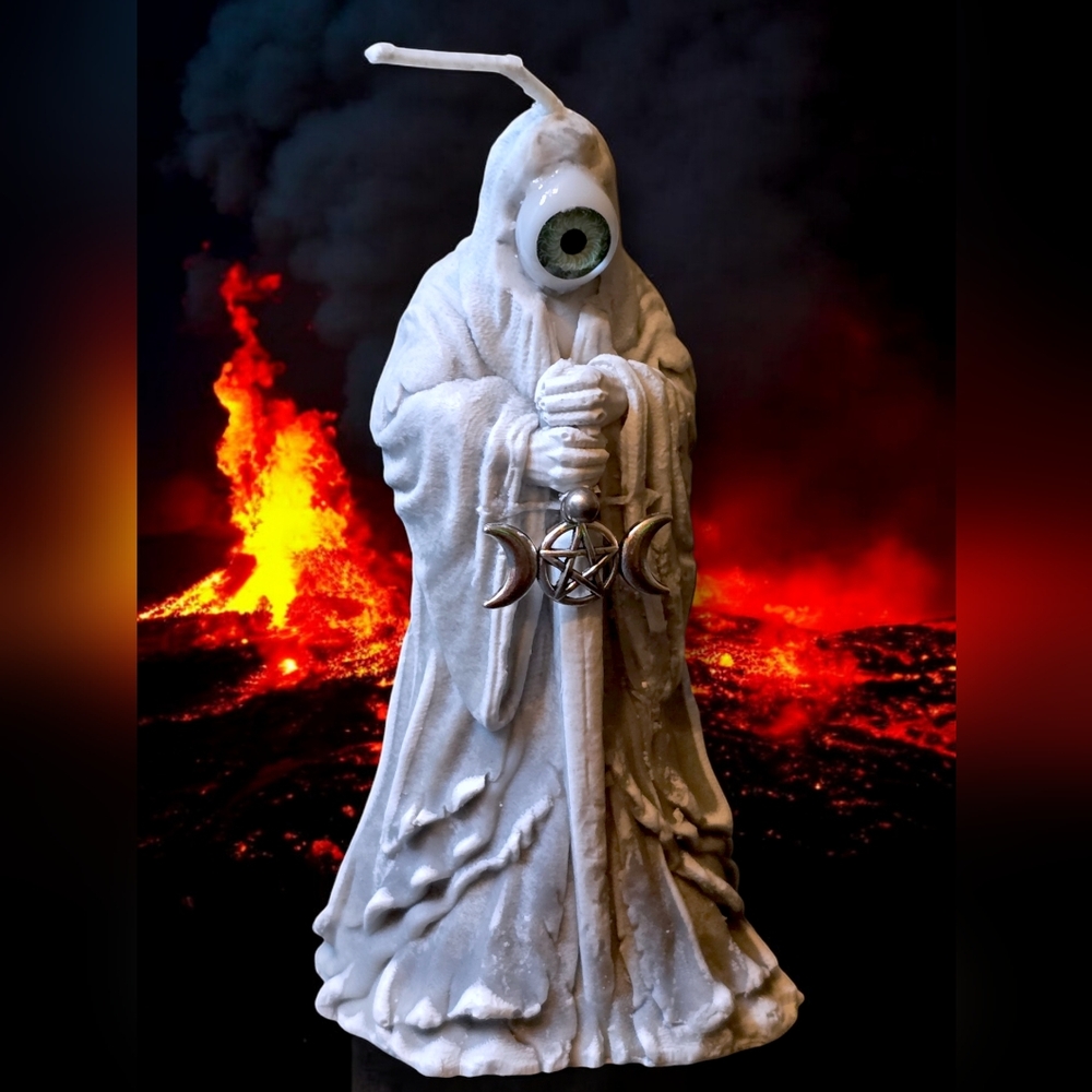 Witch candle to break spells, protection, wards off evil spirits. Wicca....